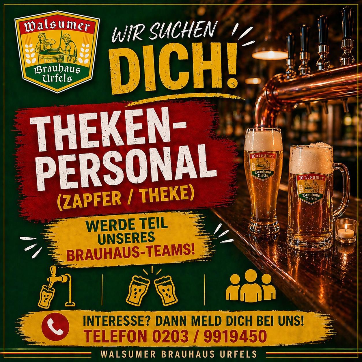 Walsumer Brauhaus sucht Thekenpersonal